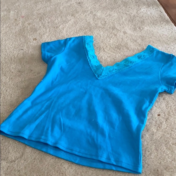 🥭 (4 for $15) PRIME Casual Blue Cropped Top - Picture 6 of 8